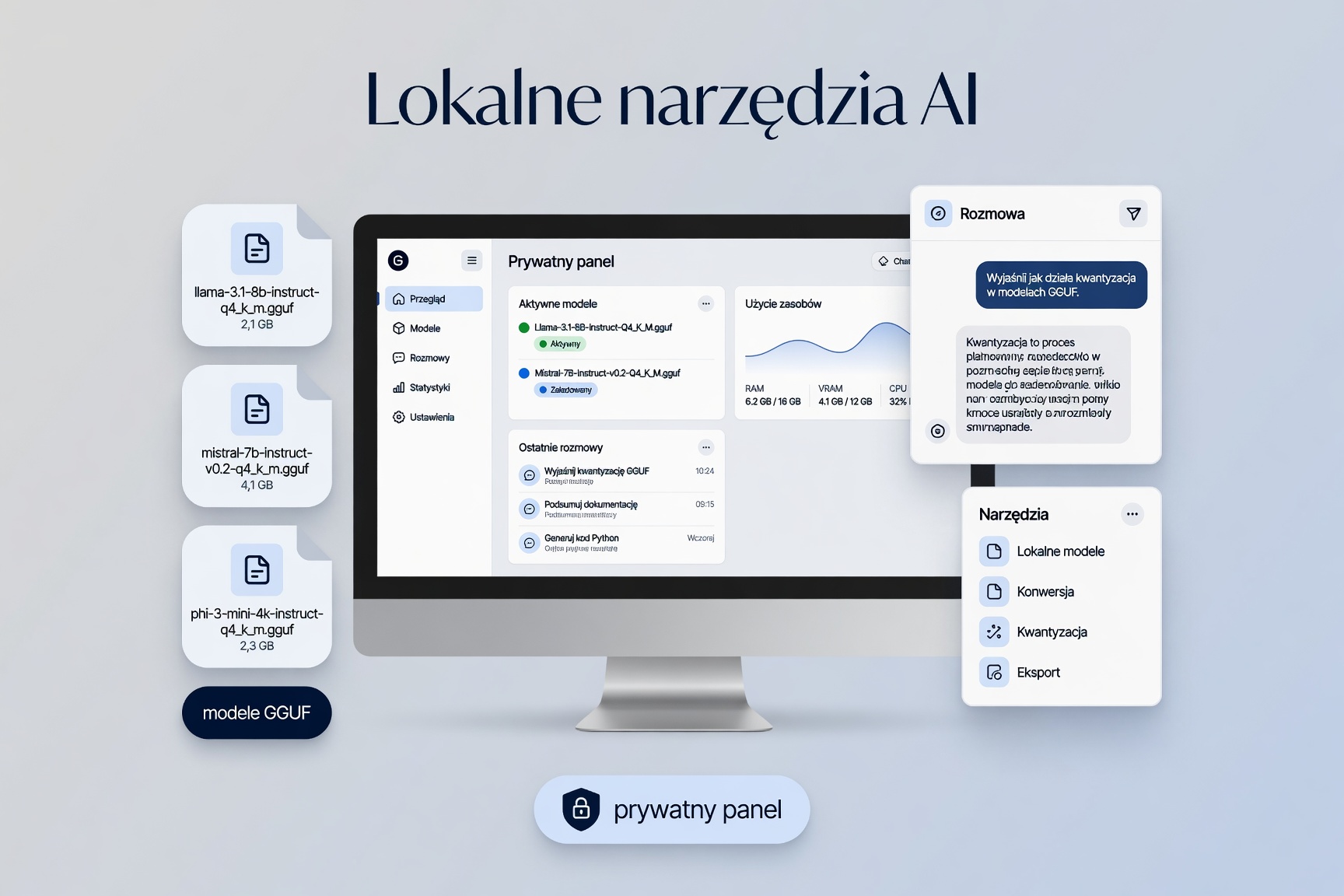 Programy podobne do LM Studio i lokalne modele AI