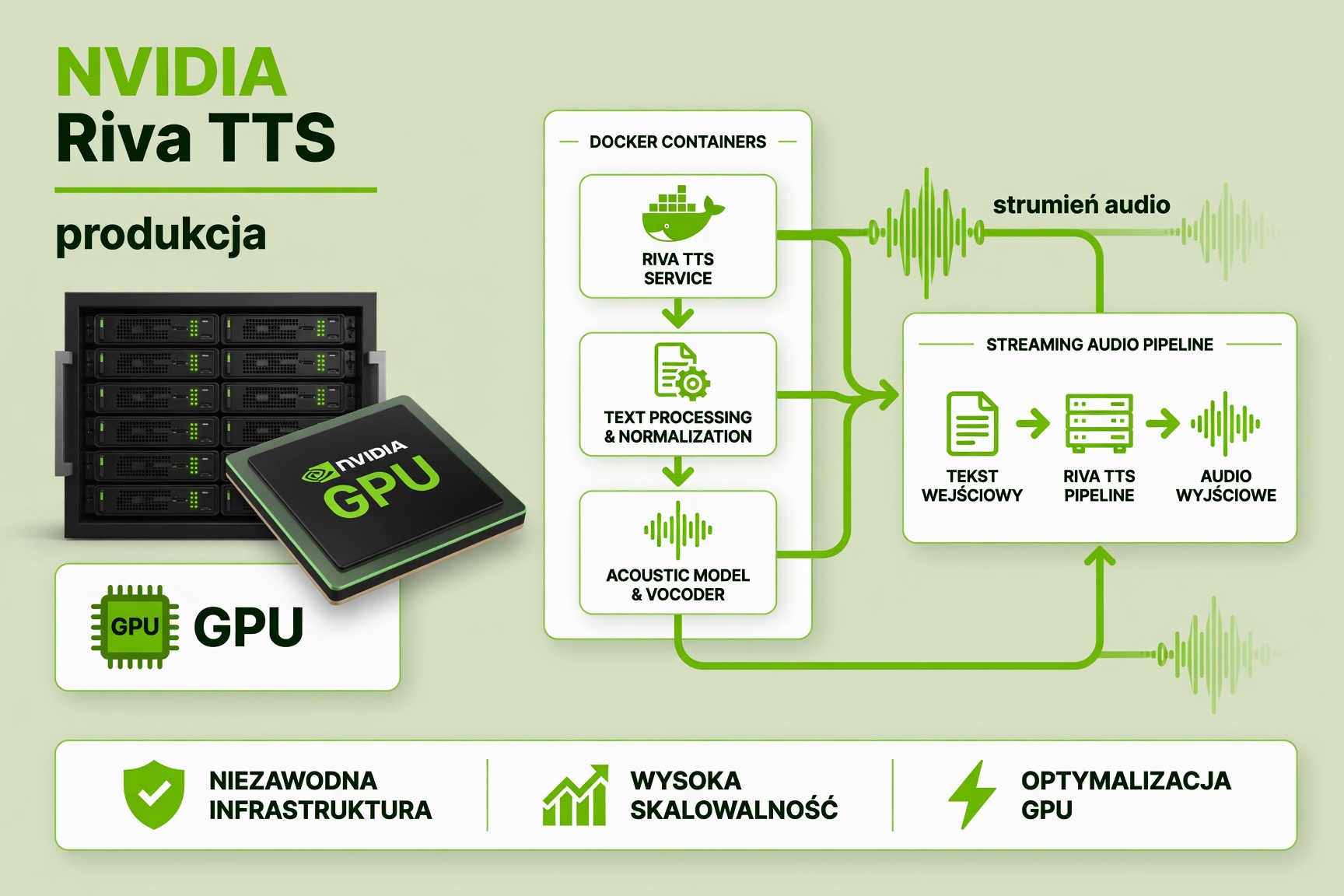 Wizualizacja: NVIDIA Riva: pipeline TTS dla aplikacji produkcyjnych